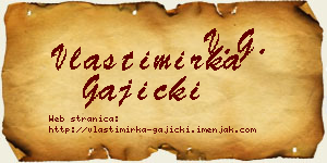 Vlastimirka Gajicki vizit kartica
